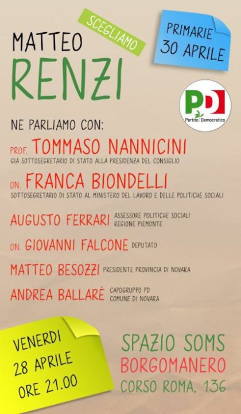 Scegliamo Matteo Renzi