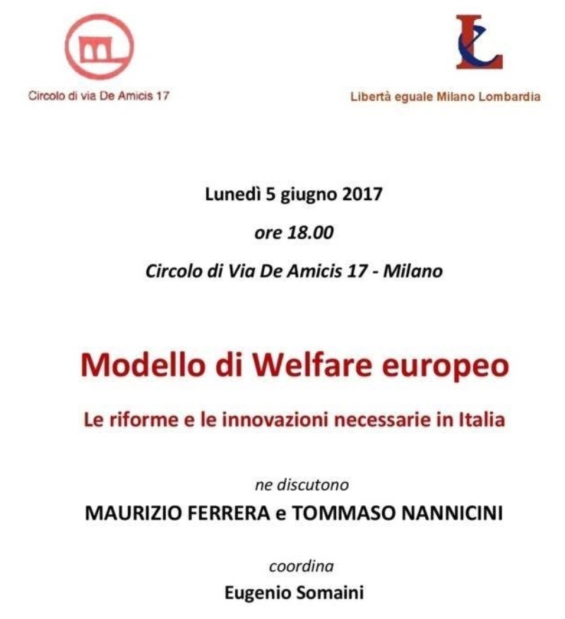 Modello di Welfare europeo. Le riforme necessarie in Italia
