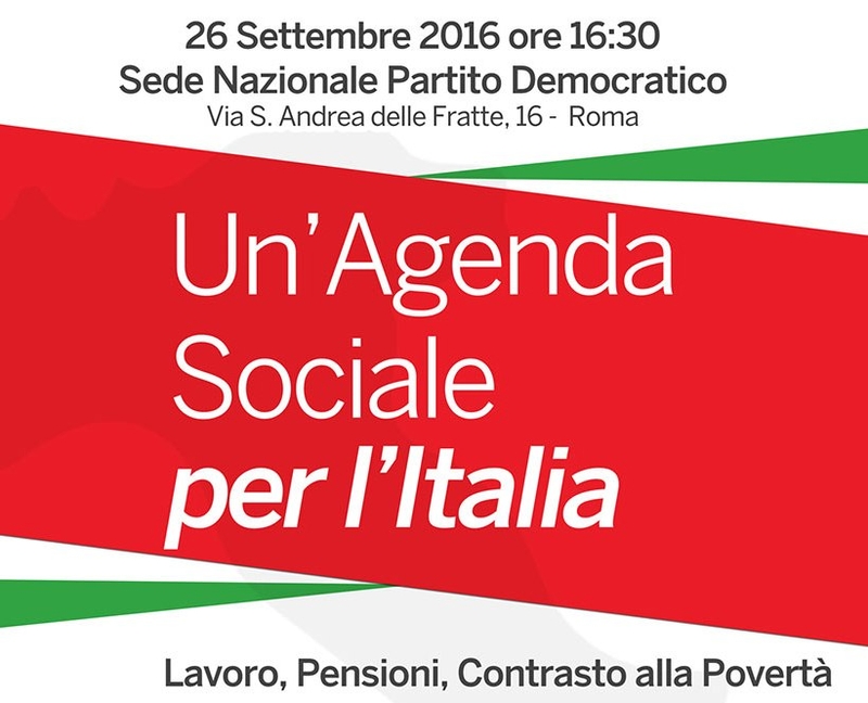 Un'agenda sociale per l'Italia - sede del Pd Roma
