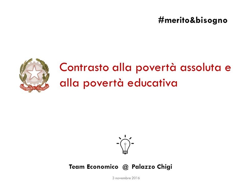 Contrasto alla povertà assoluta e alla povertà educativa