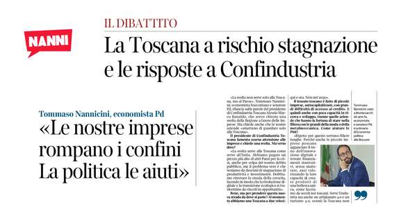 «La svolta non serve solo alla Toscana, ma al Paese».