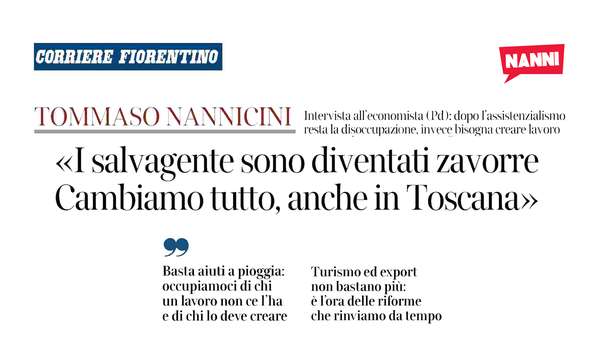 I salvagente sono diventati zavorre. Cambiamo tutto, anche in Toscana.